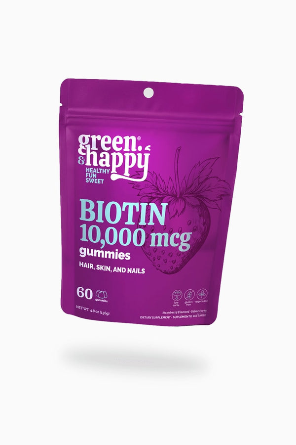 Gomitas de biotina Green & Happy de 10 000 mcg - Imagen 2