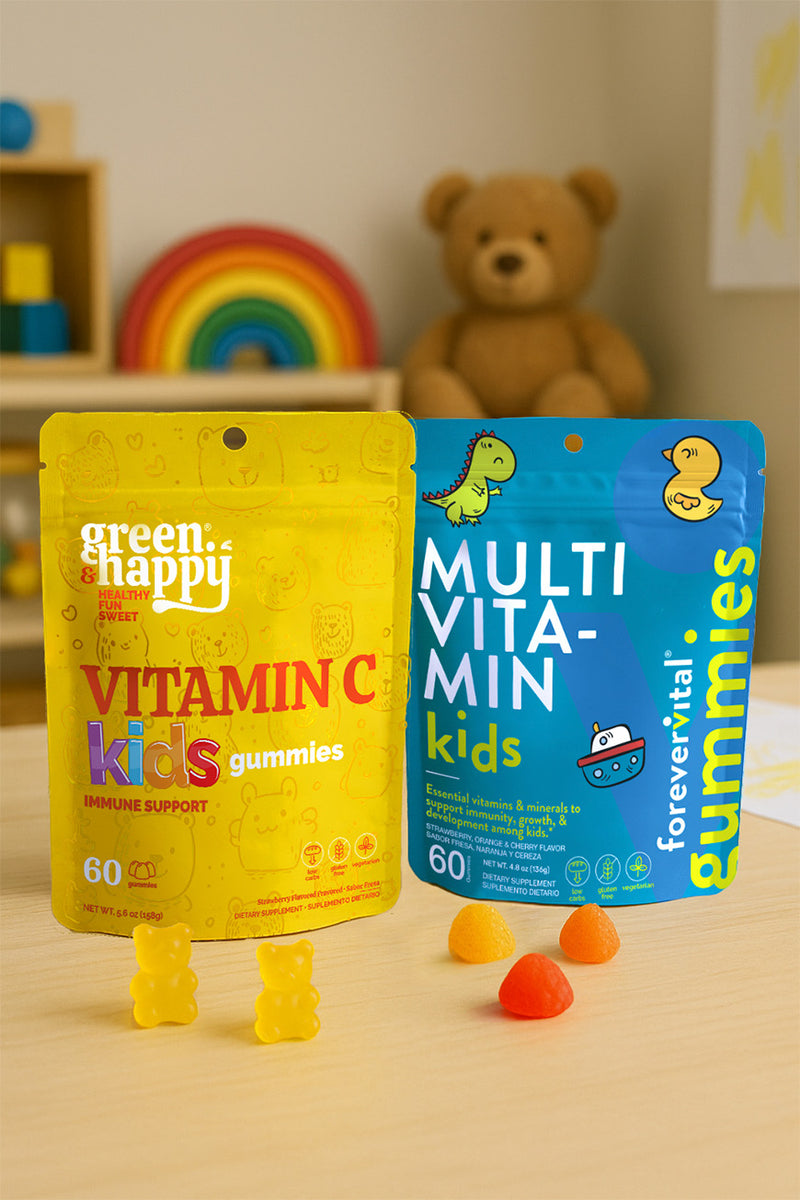 Refuerzo inmunitario infantil: gomitas de vitamina C y zinc 