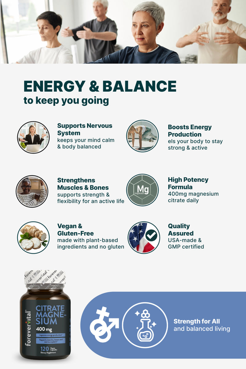 Citrato de magnesio Forevervital 400 mg 