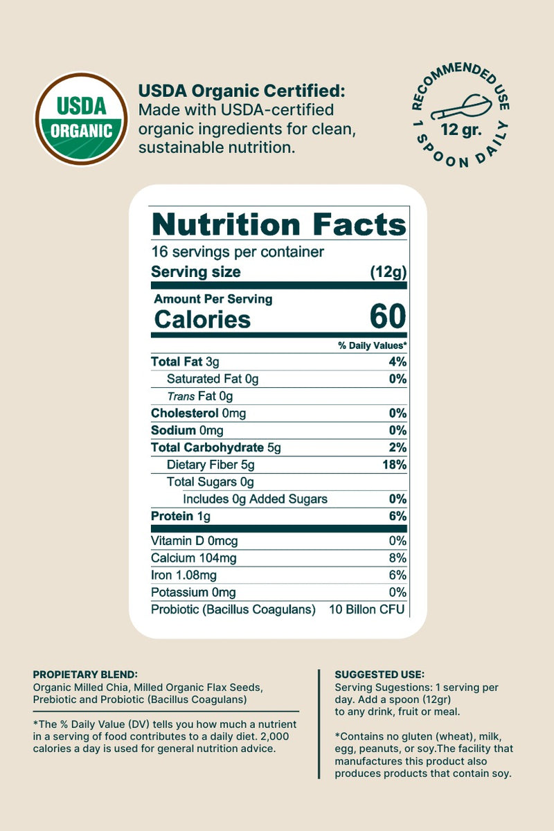 Probiótico y chía Green &amp; Happy 