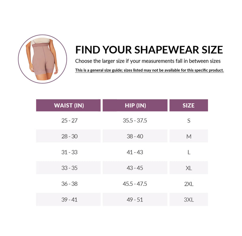 BBL Effect Comfy Hi Waist Shorts in nude color featuring high waist design and lace trim, ideal for shaping and support under clothing.