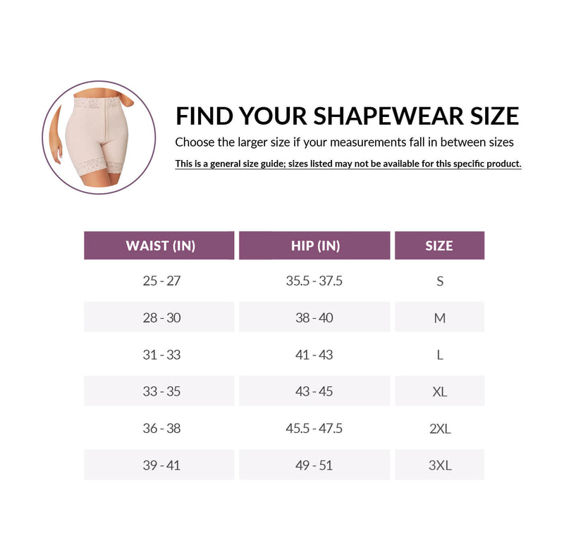 BBL Effect Essential High-Cut Shorts in nude with lace trim, designed for butt lifting and shaping. Made from Powernet and Lycra for comfort and support.