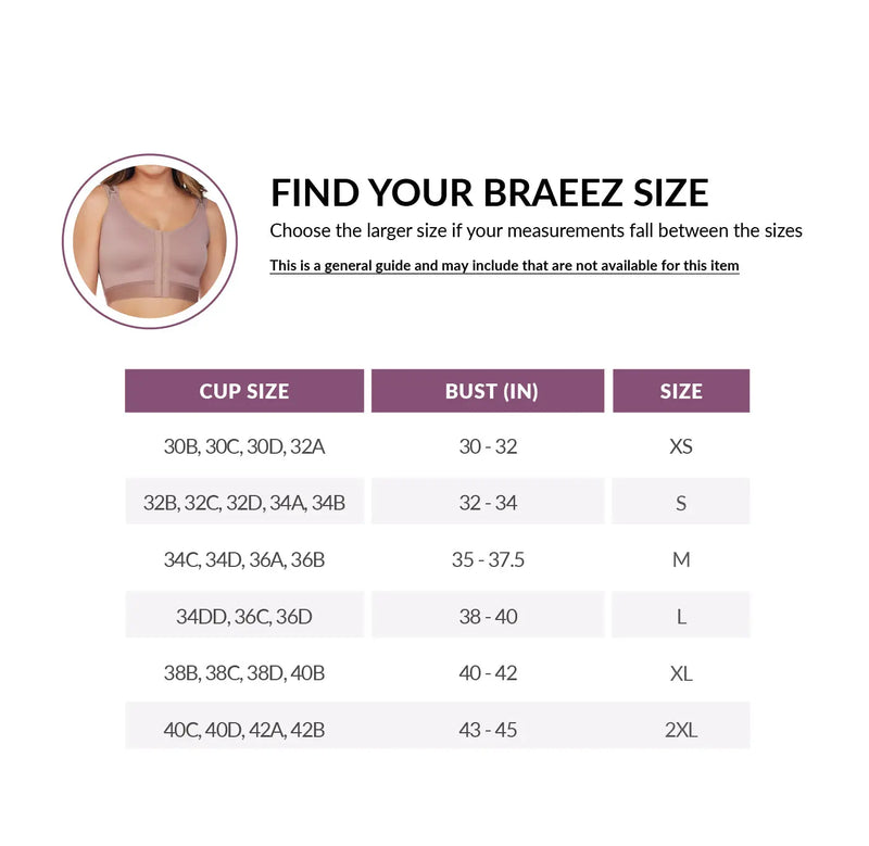 BRAEEZ Smart Support Bra in nude tone featuring front hook-and-eye closure and wide adjustable straps for high compression and posture support.