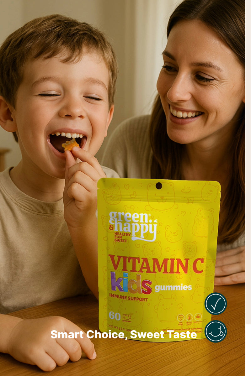 Refuerzo inmunitario infantil: gomitas de vitamina C y zinc 